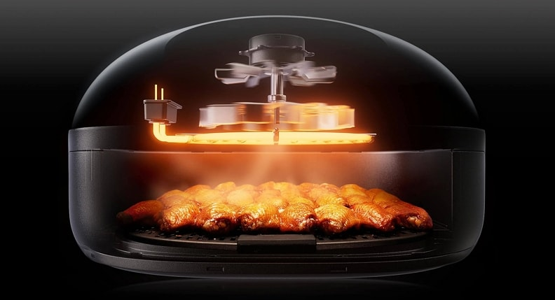 fast response thermal element for warming display